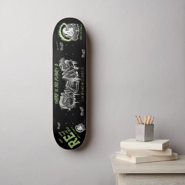 Überdenken Reduzieren Wiederverwenden Recyceln Erd Skateboard (Wandkunst)