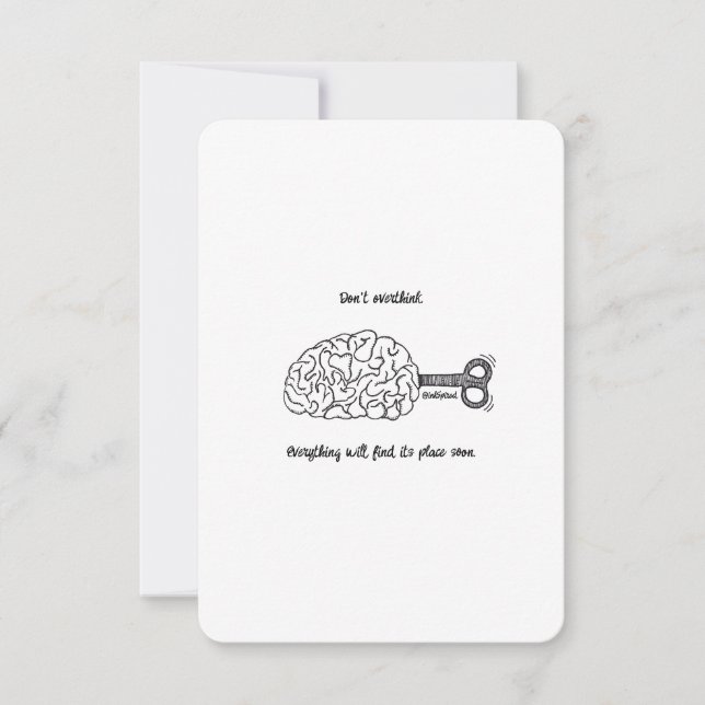 Überdenken Sie nicht, es ist in Ordnung - Flachkar (Vorderseite)