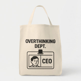 Überdenker-Abteilung – CEO Lustige Minimalistische Tragetasche