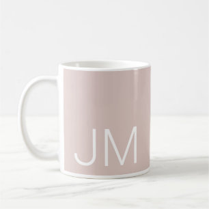 Überdimensionale monogrammierte Initialen Rosenrot Kaffeetasse