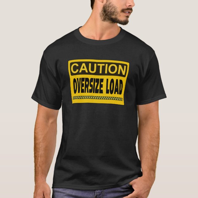 Überdimensionale Vorsicht T-Shirt (Vorderseite)