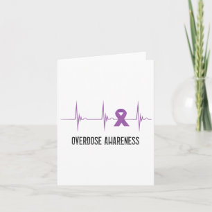 Überdosierung Awareness Month Heartbeat Ekg Pulver Karte