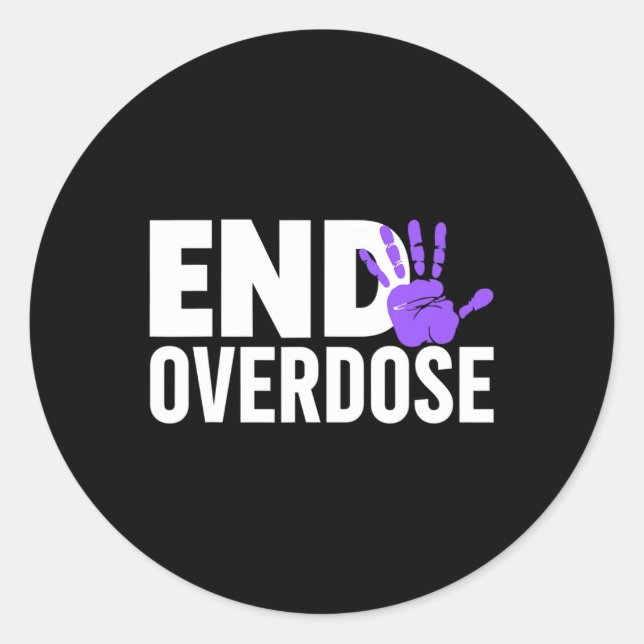 Überdosierung Bewusstsein - Ende der Überdosierung Runder Aufkleber (Vorderseite)
