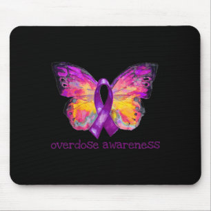 Überdosierung Bewusstsein Lila Ribbon Butterfly Ku Mousepad