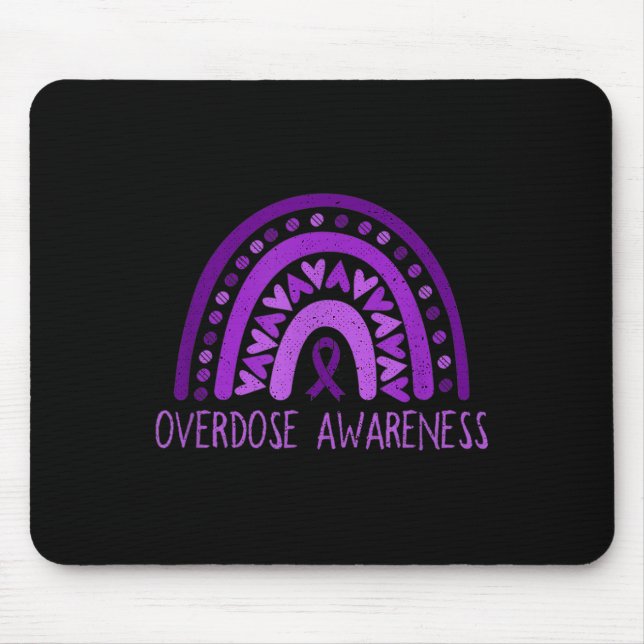 Überdosierung Bewusstsein Regenbogen Lila Schleimh Mousepad (Vorne)