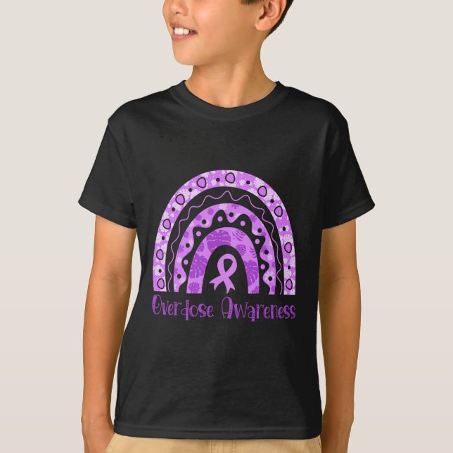 Überdosierung Bewusstsein Regenbogen Lila Schleimh T-Shirt (Vorderseite)
