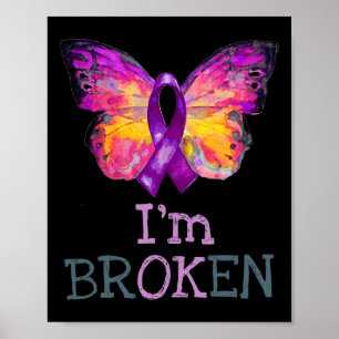 Überdosierung Bewusstsein Schmetterling Lila Ribbo Poster