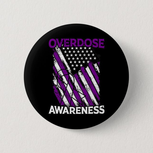 Überdosierung des Arzneimittels Opioide Überdosier Button (Vorderseite)