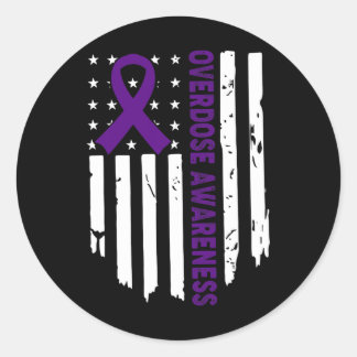 Überdosierung Prupal Ribbon Opioid Überdosierung A Runder Aufkleber