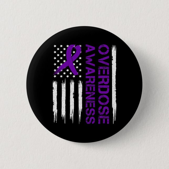 Überdosierung Pruple Ribbon Opioide Überdosierung  Button (Vorderseite)