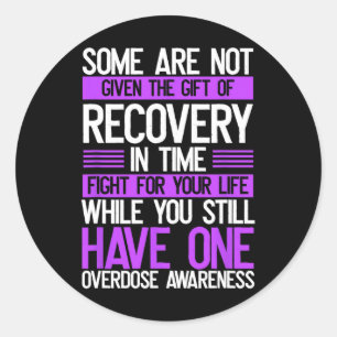 Überdosierung Sensibilisierung für den Kampf gegen Runder Aufkleber