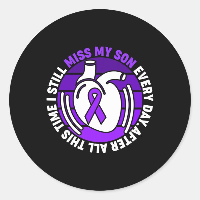 Überdosierung von Ribbon: Meinen Son Memory Runder Aufkleber (Vorderseite)