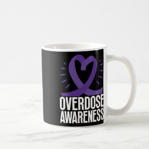 Überdosis-Bewusstsein im violetten Band für Drogen Kaffeetasse