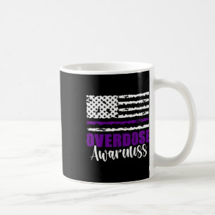 Überdosis-Bewusstsein Lila Band Drogenabhängigkeit Kaffeetasse