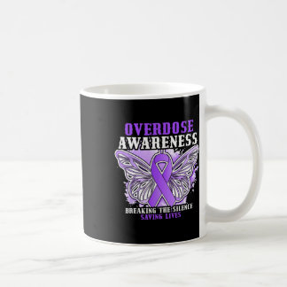 Überdosis-Bewusstsein Lila Band Drogenabhängigkeit Kaffeetasse