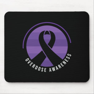 Überdosis-Bewusstsein Lila Band Drogenabhängigkeit Mousepad