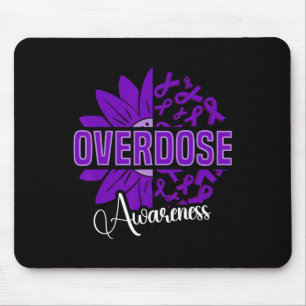 Überdosis-Bewusstsein Lila Band Drogenabhängigkeit Mousepad