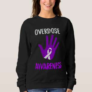 Überdosis-Bewusstsein Lila Band Drogenabhängigkeit Sweatshirt