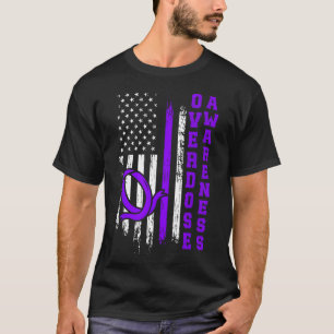 Überdosis-Bewusstsein Lila Band Drogenabhängigkeit T-Shirt