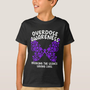 Überdosis-Bewusstsein Lila Band Drogenabhängigkeit T-Shirt
