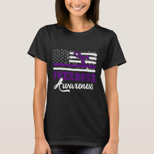 Überdosis-Bewusstsein Lila Band Drogenabhängigkeit T-Shirt