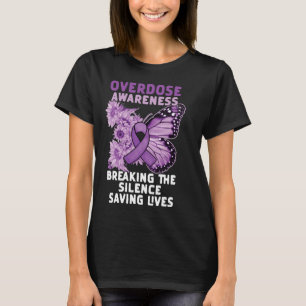 Überdosis-Bewusstsein Lila Band Drogenabhängigkeit T-Shirt