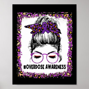 Überdosis-Bewusstsein Trage Lila Leopard Unordentl Poster