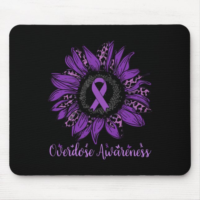 Überdosis-Bewusstseins-Schleife Leopard Sonnenblum Mousepad (Vorne)