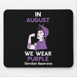 Überdosis-Bewusstseinsmonat im August Lila Band O Mousepad