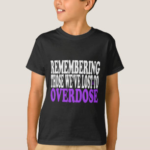 Überdosis-Bewusstseinsmonat Lila Band Drogenabhäng T-Shirt
