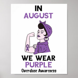 Überdosis-Bewusstseinsmonat Lila Band Im August O Poster