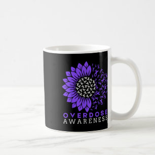 Überdosis-Bewusstseinsmonat Sonnenblumenband Lila Kaffeetasse