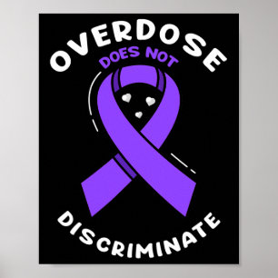 Überdosis diskriminiert nicht Purple Awareness Ri Poster