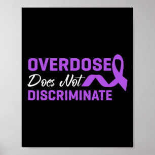 Überdosis diskriminiert nicht Purple Awareness Ri Poster