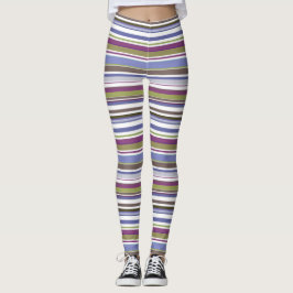 Überdruckaufdruck Streifen-Leggings Leggings