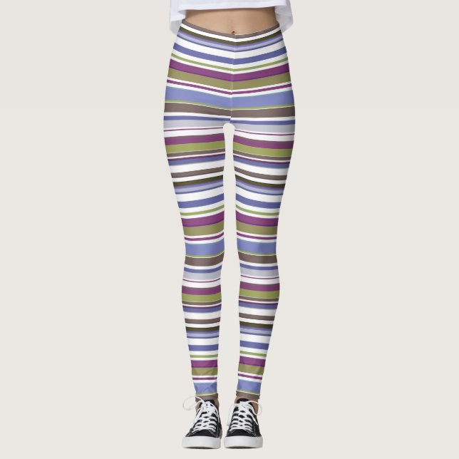 Überdruckaufdruck Streifen-Leggings Leggings (Vorderseite)