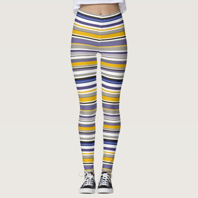 Überdruckaufdruck Streifen-Leggings Leggings (Vorderseite)