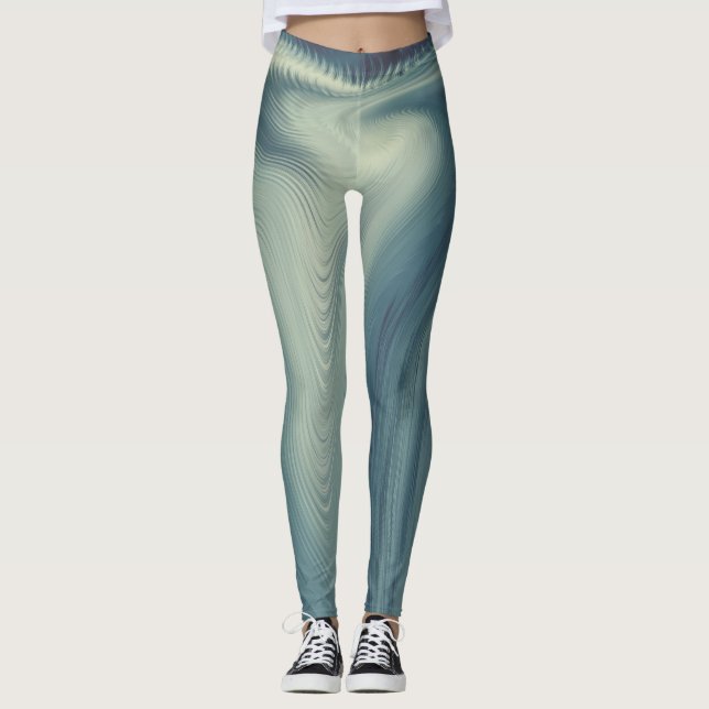Überdruckbare Leggings für Blaubeeren und Creme (Vorderseite)