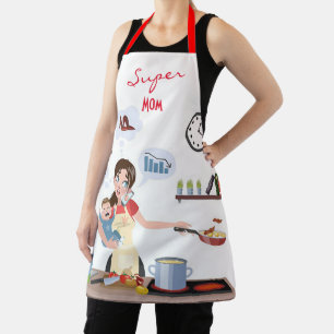 Überdruckmittel für Super-Mama Schürze