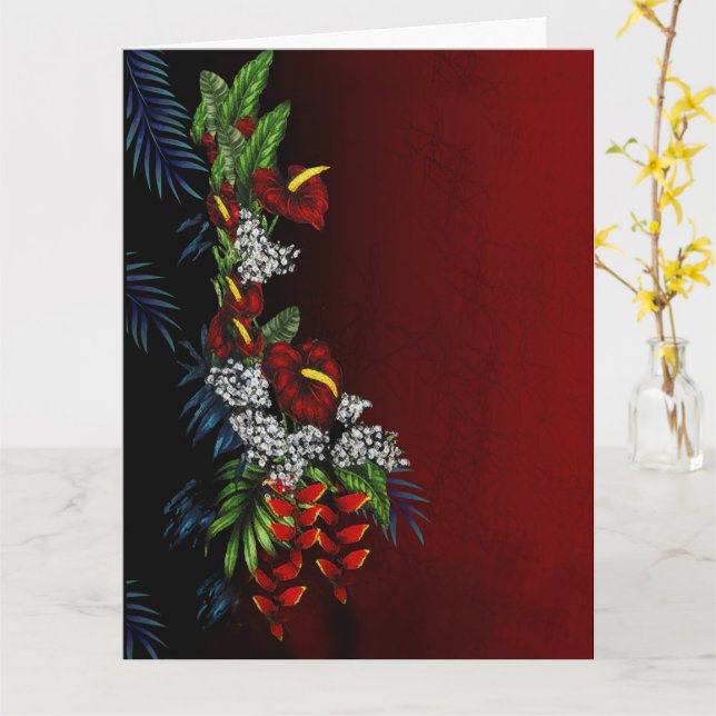 Übereinkommen über die tropische Blume in Hawaii Karte (Gelbe Blume)