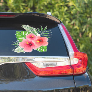 Übereinkommen über tropischen Hibiskus Vinyl Decal Aufkleber
