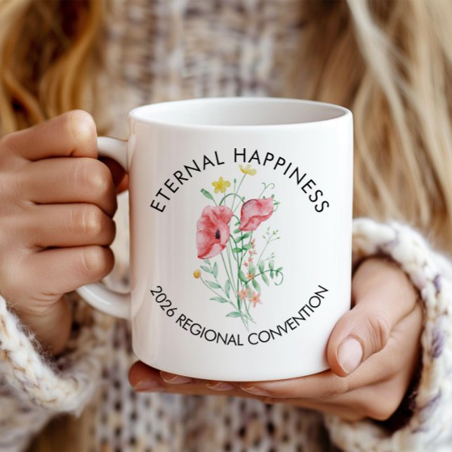 Übereinkommen zum Ewigen Glück 2026 mit Blume Kaffeetasse (Von Creator hochgeladen)