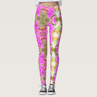 Übereinstimmungs-Traubetradescantia-Blume lgngs Leggings
