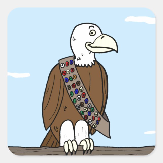 Übererfüllte Tiere Quadratischer Aufkleber (Vorderseite)