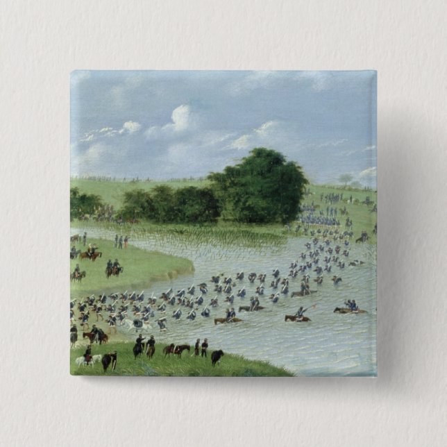 Überfahrt des San Joaquin Rivers, Paraguay, 1865 Button (Vorderseite)