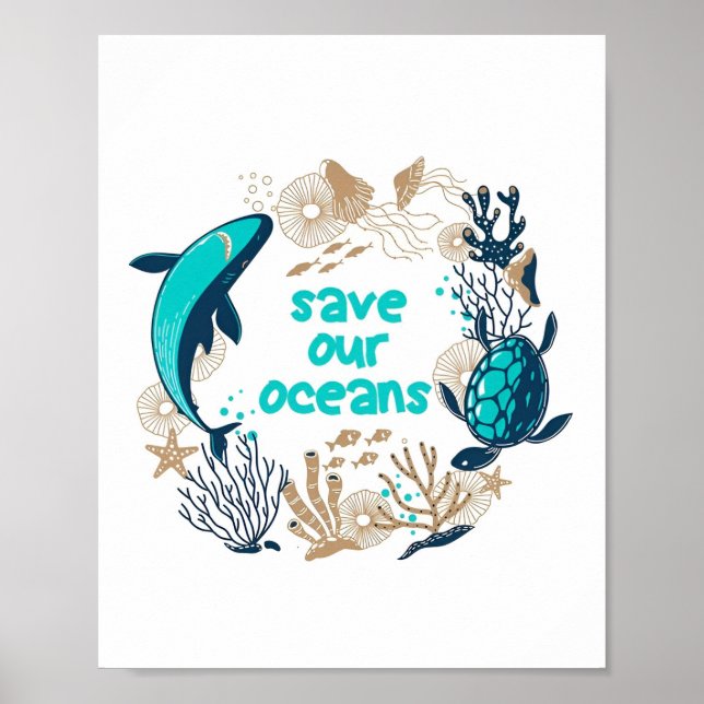 Überfischung lustiges Poster (Vorne)