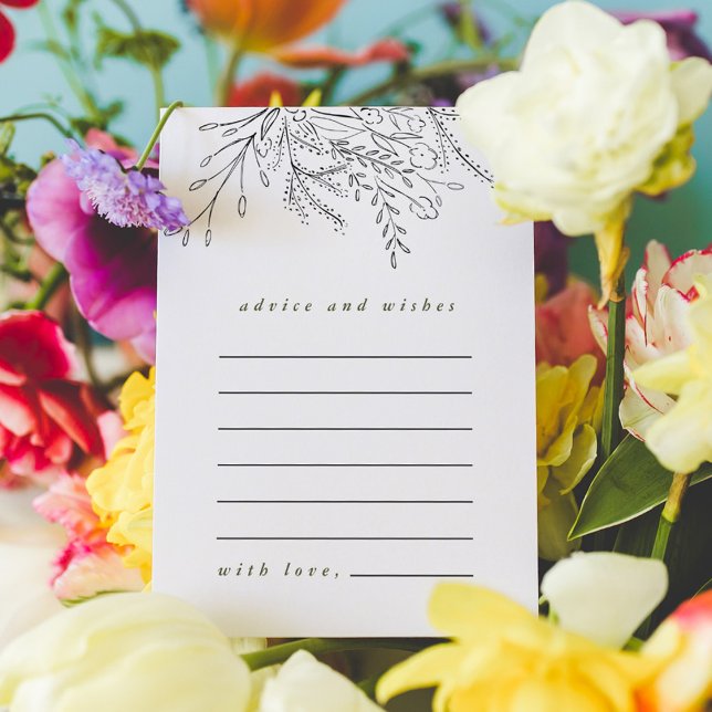 Überfließende Bouquet-Ratschläge und Wunschkarte Ankündigungspostkarte (Von Creator hochgeladen)