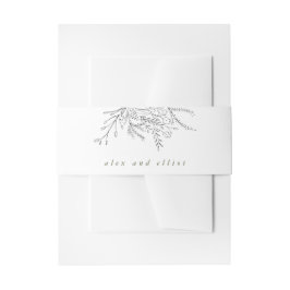 Überfließende Bouquet Wedding Einladungsbanderole