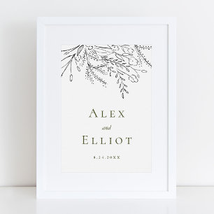 Überfließende Bouquet Wedding Poster