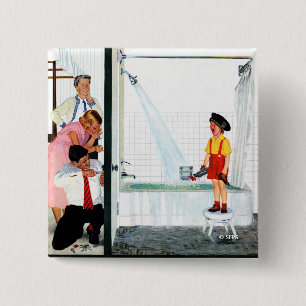 Überfließende Wanne Button